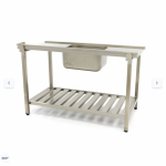  Τραπέζι πλυντηρίου πιάτων με νεροχύτη και backsplash - 140 x 75cm - Αριστερά